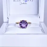 Pierścionek z ametystem naturalnym